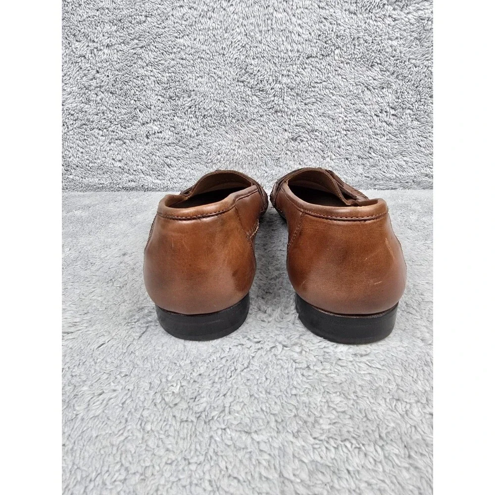 ​Giorgio Brutini Le Glove Mens 11 D Brown Leather Tassel Kiltie Loafers Brazil